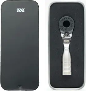 500233572 711l Mini Ratchet Wrench - One Of The Worlds Smallest 1/4 Inch Edc Black/white