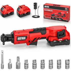 Alloyman B0f5tzjkvk 3/8 Cordless Ratchet Wrench Set 44ft-lbs60n.m Electric 2 X 20v