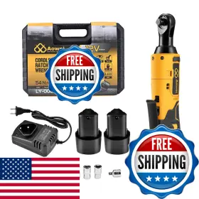 Aowei B0f634qvfc 3/8 Cordless Ratchet Wrench Set Electric 12v Power