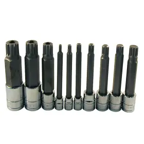 Atd-13781 Atd Tools 13781 10 Pc. 4.5 Inch Long Triple Square Xzn Bit Socket Set 3