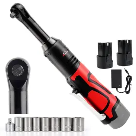 Xl-l1202 Autojare Extended Cordless Electric Ratchet Wrench 3/8 Inch 60 Ft-lbs 450 Rpm 18v Long Reach