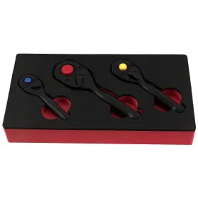8z2cil Bfo 3pc Mechanic Ratchet Set 1/4 3/8 1/2 Drive 72t Quick Release Socket Tool Kit