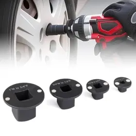 Cnspeed 757158221909 4 Pcs Low Profile Impact Socket Adapter Set Industrial Drive Ratchet And Wrench