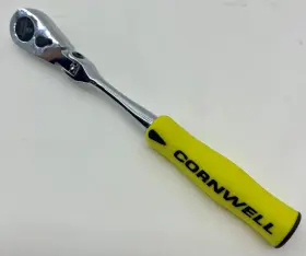 He1045070 Cornwell Tools Trf72 1/4 Inch 72-tooth Flex Head Ratchet- Yellow