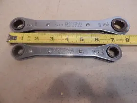 42174-42173 Craftsman 2 12pt Metric Flat Ratchet Wrenchs 42174 14mm And 15mm - 42173 12mm 13