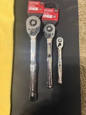 Cmht89723 Craftsman 1/2 In And 3/8 1/4 Drive Low Profile 72-tooth Ratchet Set Steel