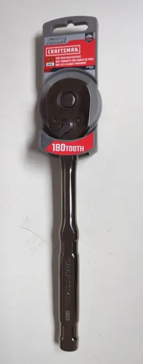 Cmmt82113 Craftsman New Overdrive 180 Tooth 1/2 In Drive Gunmetal Chrome Ratchet