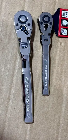 Cmmt99440 Craftsman 72-tooth 1/4 Inch 3/8 Drive Flex Head Quick-release Ratchet - 2pcs