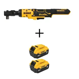 Dcf512bwcb205-2 Dewalt Atomic 20v Max Lithium-ion 1/2 Inch Cordless Ratchet With 2 Premium