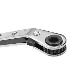Duefixing 617662628970 1/4 Inch X5/16 Reversible Ratcheting Wrench Offset Double Box End Cr-v