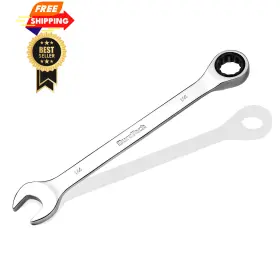 Duratech 6931213201127 1/4 Inch Ratcheting Combination Wrench Sae 72-tooth Silver