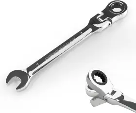 Egofine 313020233281 7mm Ratchet Wrench Flex Head Ratcheting Combination Metric Indu