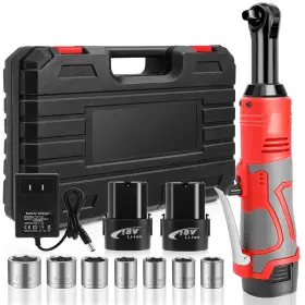 Fahkns B0bx92m5hh 18v Extended Cordless Ratchet Wrench 3/8 Electric Wrenches Set 45 Ft-lbs