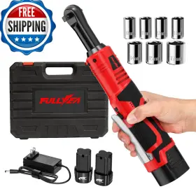 Fullyea B0dcfwfcl7 Electric Ratchet Wrench Set 550 Rpm Cordless 3/8 18v