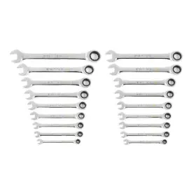 Gearwrench 099575069864 90-tooth 18 Piece Sae/mm Metric Combination Ratcheting Wrench Tool Set