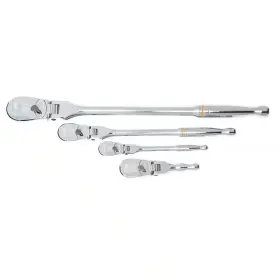 Gearwrench 445030142192 1/4 Inch 3/8 And 1/2 Drive 90-tooth Flex-head Teardrop Ratchet Set 4-pi