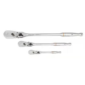 Gearwrench 744110592627 1/4 Inch 3/8 And 1/2 Drive 90-tooth Locking Flex-head Teardrop Ratchet S