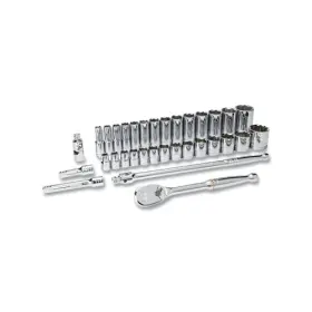 80715 Gearwrench Standard And Deep Sae Mechanics Tool Set 1/2 In 6 Point
