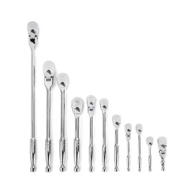 81296a-07 Gearwrench 11 Piece 1/4 Inch 3/8 And 1/2 Drive 84 Tooth Pc. Mixed Set Silver