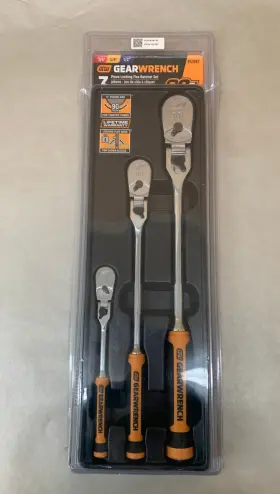 81298t Gearwrench 3pc Locking 90t Flex Ratchet Set - 1/4 Inch 3/8 1/2