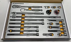 86521 Gearwrench 3/8 Inch 90t Ratchet And Drive Tool Set With Eva Foam Tray 21-piece