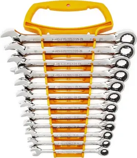 Gearwrench 956257399278 12 Piece Point Ratcheting Metric Combination One Size Silver
