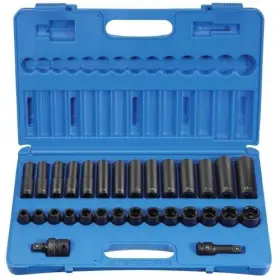 1430mrd Grey Pneumatic 1/2 Inch Drive Standard And Deep Length Impact Socket Set 30pcs