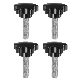 Harfington Hta240810hh000304 4pcs Star Clamping Knobs M10 X 40mm 39mm Black