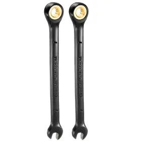Harfington Hta250106hh000267 2pcs Ratcheting Wrench 7mm Metric Open End 72-teeth