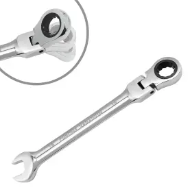 Zque0105-113-009 Harskiyer 18mm Flex Head Ratchet Wrench 12 Point Chrome Vanadium Steel