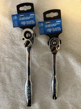 Hhmts112 Hart Low Profile 90-tooth Ratchet Wrench Set 1/2 Inch And 3/8 Slimmer Head 2 Pc