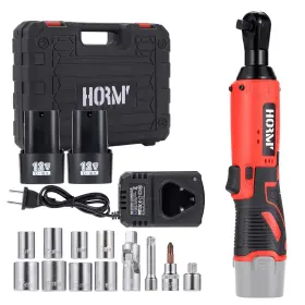 H-j1012-2.0 Hormy Cordless Electric Ratchet Wrench With Battery Charger Case Us