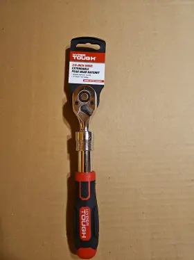 Hyper Tough 076812150677 3/8-inch Drive Ext Pear Head Ratchet 8.5 Inch -12.5 72 Tooth 5 Arcswing