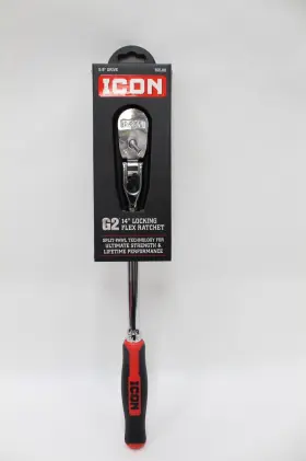70446 Icon G2 3/8 Inch Drive 14 Long Locking Flex Ratchet With Comfort Grip R2lkg