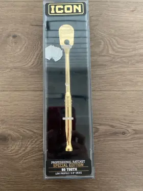 Wcp025248 Icon Professional Ratcheting R2gold 24k Gold Plated Pro Ratchet Special Edition 90 Tooth 3/8ftft