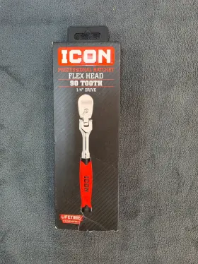 Icon R1fg 1/4 Drive Professional Flex-head Ratchet With Comfort Grip 64693