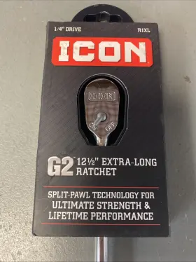 R1xl Icon 1/4 Inch Drive Extra Long G2 Series Ratchet Brand New Free S&h