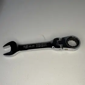 Wrstfm15 Icon Pro Stubby Flex 15mm Metric Ratcheting Wrench 5-3/4 Inch Long