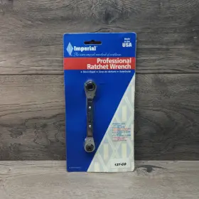 127-co Imperial Professional Offset Ratcheting Refrigeration Wrench 1/4 Inch 5/16