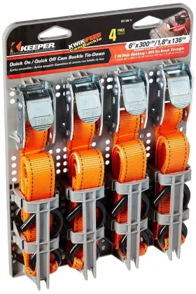 05108-v Keeper 6ft X 1 Inch Cam Buckle Tie-down 4 Pack