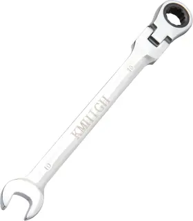 Kmhigh 794590923237 10mm Flexible Ratchet Wrench Chrome Vanadium Steel Gear Silver