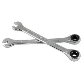 Kyu23010901 Kyuionty 2 Pcs 7mm Ratchet Wrench Metric Ratcheting Set 7 Mm Silver