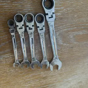 5pcs19-14-13-12-8 Mac Tools Rwlf19 Precision Torque Flex Head Ratcheting Wrench Lot Of