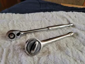 Br8tse Matco Tools Rare Stubby Round Head Ratchet Br6n And Silver Eagle 3/8 Inch Dr