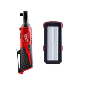 2457-20-2367-20 Milwaukee M12 12v Lithium-ion Cordless 3/8 Inch Ratchet With Rover Flood Light