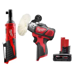 2457-20-2438-20-48-11-2460 Milwaukee M12 12v Lithium-ion Cordless 3/8 Inch Ratchet With Variable Speed Polisher/sander An