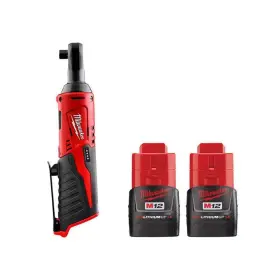 2457-20-48-11-2411 Milwaukee M12 12v Lithium-ion Cordless 3/8 Inch Ratchet With 1.5 Ah Battery Pack 2-pack