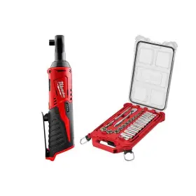 2457-20-48-22-9481 Milwaukee M12 12v Lithium-ion 3/8 Inch Cordless Ratchet With Drive Sae And Socket Mech