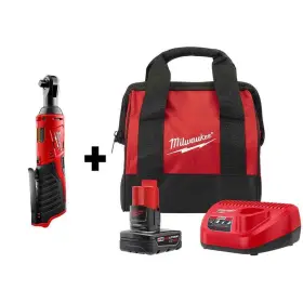 2457-20-48-59-2440b Milwaukee M12 12v Lithium-ion Cordless 3/8 Inch Ratchet Without Ne 4.0 Ah Battery Charger And Bag