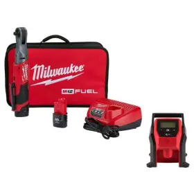 2557-22-2475-20 Milwaukee M12 Fuel 12v Lithium-ion Brushless Cordless 3/8 Inch Ratchet Kit With Compact Inflat
